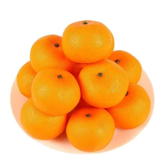 FR-32ส่งจากไทย ผลไม้ปลอม ส้มปลอม 2ไซส์ 7.5*6 cm./7.5*7.5cm.