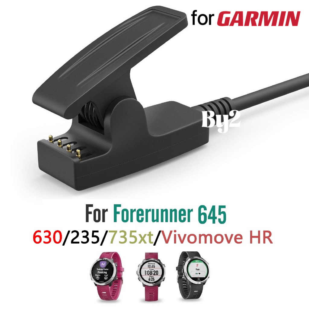 เครื่องชาร์จสำหรับ Garmin Forerunner 235 35 35J 230 630 645 735XT ดนตรีเข้าใกล้ S20 G10 vivomove HR สายชาร์จ35J สำหรับนั