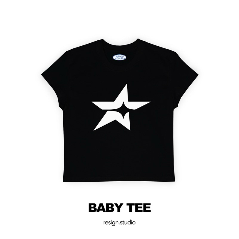 resign studio เสื้อยืด babytee ลาย rockstar