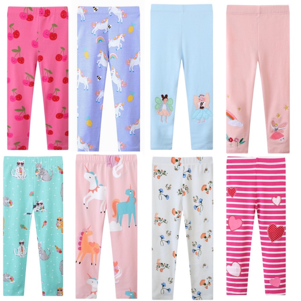 พร้อมส่งจากไทย SET8 เลกกิ้งเด็ก Brand Jumping Meters ผ้านิ่ม ยืดหยุ่นดี เป้าเย็บแน่น 2 ชั้น