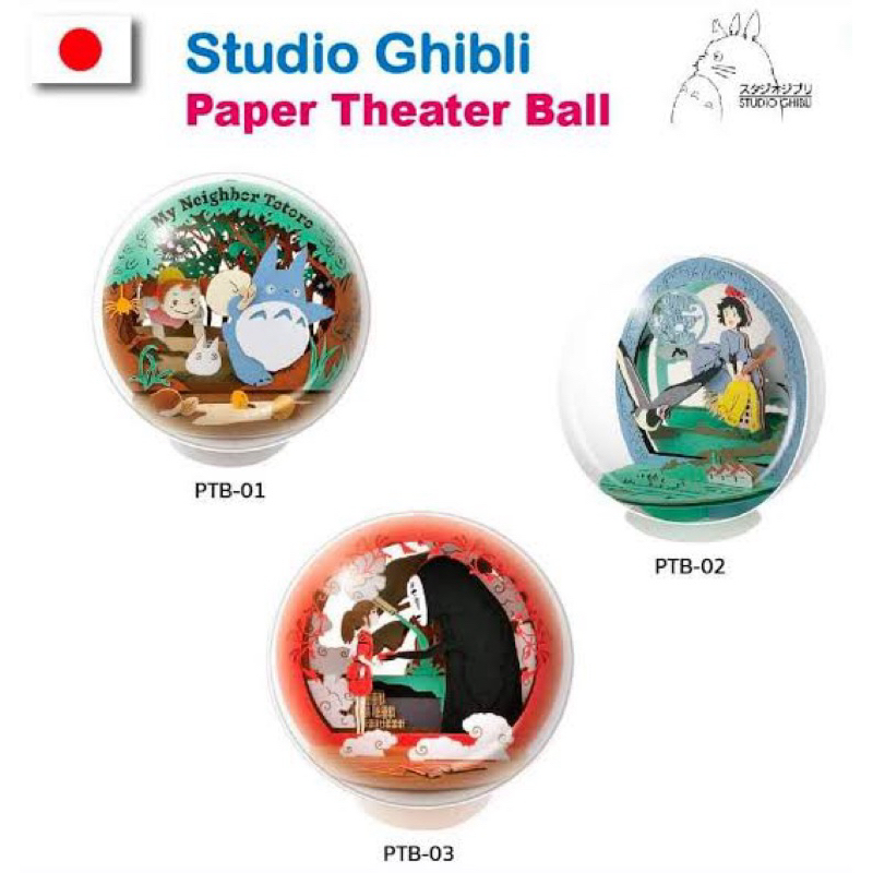 พร้อมส่งจากไทย✨ ลิขสิทธิ์แท้ 🇯🇵 PAPER THEATER BALL Studio Ghibli