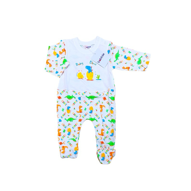 ชุดนอนรอมเปอร์คลุมเท้าแรกเกิด Absorba Babble New Collection