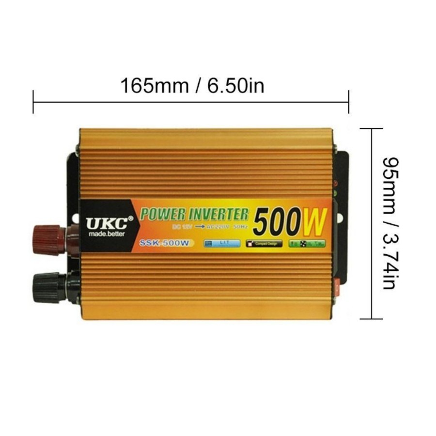 เครื่องแปลง ไฟแบตเตอรี่12V เป็นไฟฟ้าบ้าน 220V Inverter อินเวอร์เตอร์ 500 watt 2V to 220V. ราคาถูก - รูปที่ 4