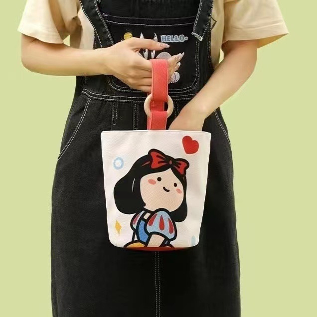 พร้อมส่ง !! กระเป๋าทรงถัง กระเป๋าผ้า พิมพ์ลายการ์ตูนน่ารัก