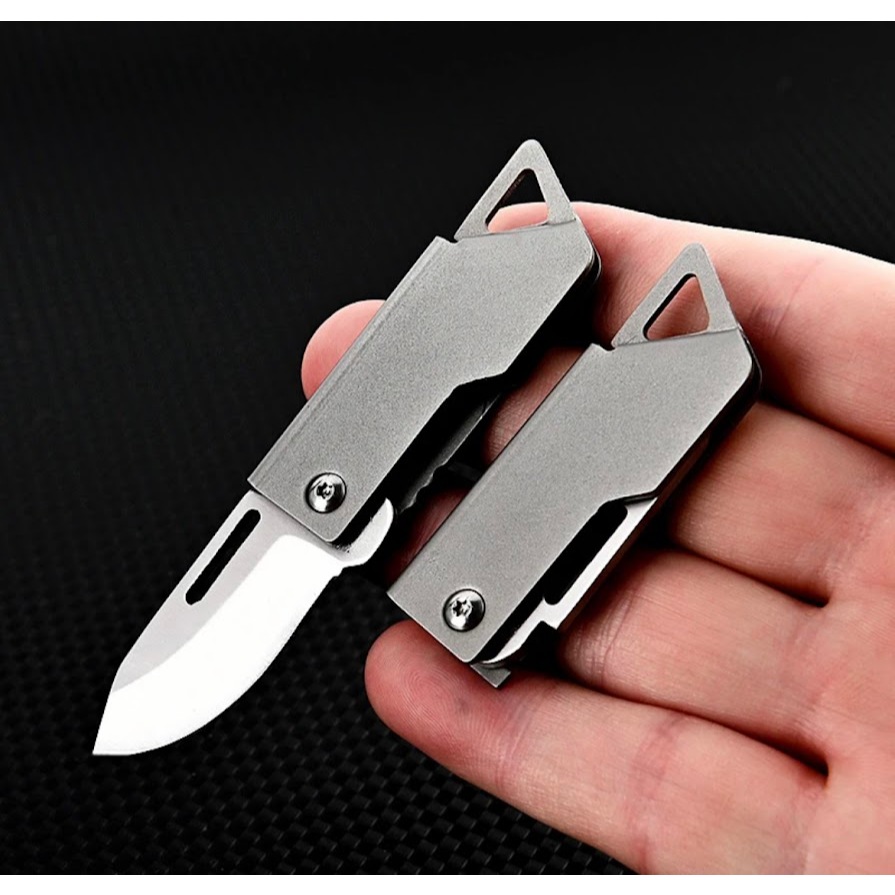 T4 มีดพับพกพาสำหรับตั้งแคมป์กลางแจ้ง แบบพับขนาดเล็ก มีดEDCพับแบบพกพาKeyknife