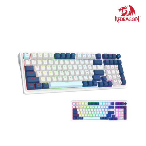Redragon K686 ELSA PRO 98%  Wireless Gasket RGB Gaming Keyboard, 3-Modes BT 2.4G USB   Full-Transpar