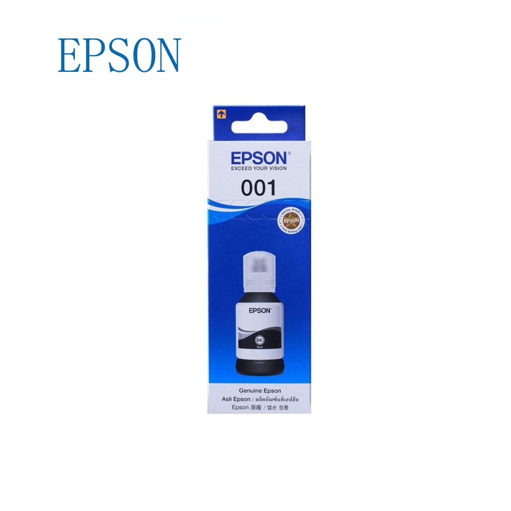 [หมึกพิมพ์] Epson 001 BK/C/M/Y เลือกสี หมึกแท้ 100% 4 สี (พร้อมกล่อง) รุ่นT03Y100/T03 Y200 L4150,L4160,L6160,L6170,L6190