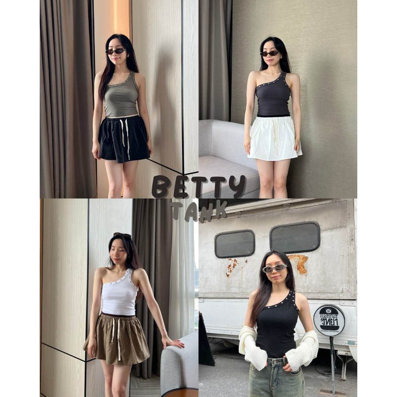 UIUI | BETTY TANK เสื้อกล้ามมุด สายด้านซ้าย