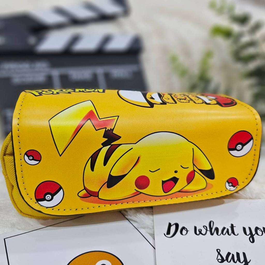 กระเป๋าใส่ดินสอ อุปกรณ์เครื่องเขียน ลายการ์ตูนโปเกม่อน