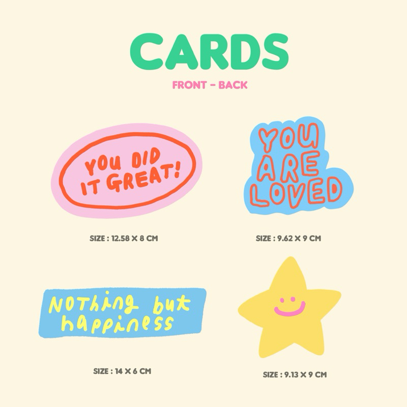 **ทักแชทขอโค้ด** การ์ดอวยพร การ์ดของขวัญ Card พิมพ์หน้า-หลัง (CA_010-13) ⭐️💓🍀