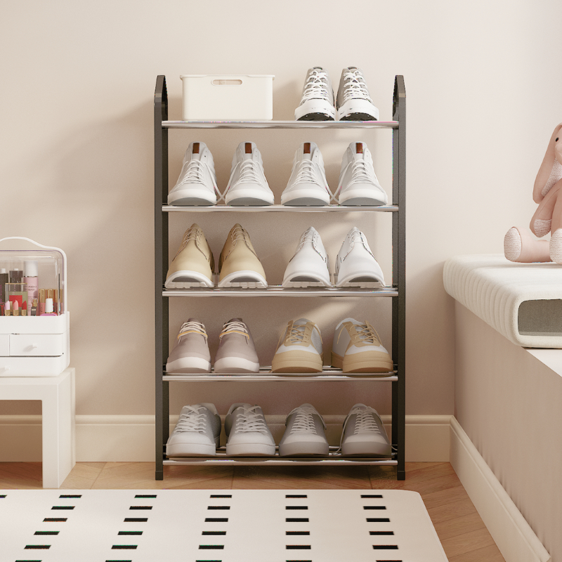 E-item ชั้นวางรองเท้า ชั้นสแตนเลส พลาสติกPP หอพักออฟฟิศนักศึกษา ราคาประหยัด มี 4-5 ชั้น มี 4 สี A334 - รูปที่ 7