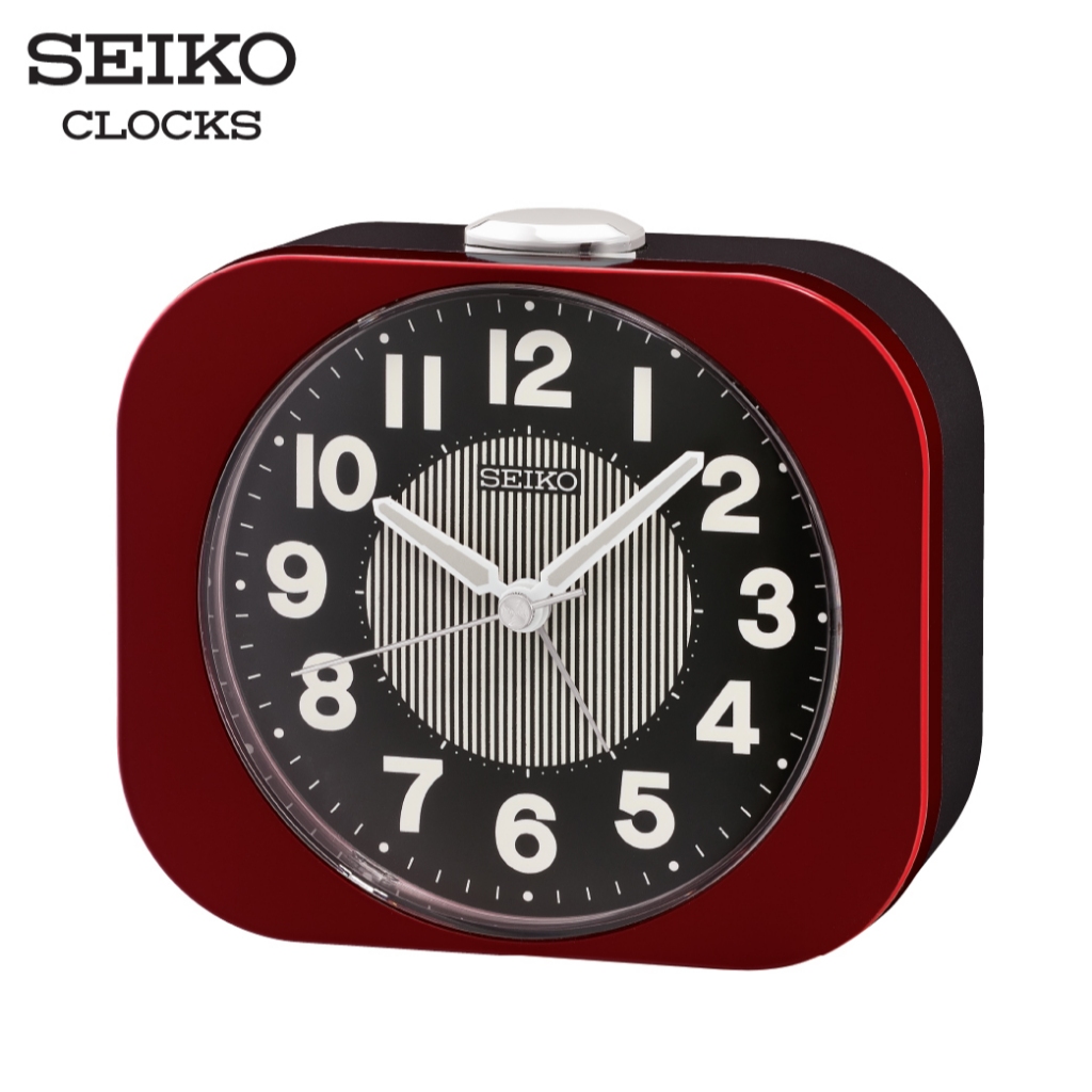 [E-tax E-Receipt]SEIKO CLOCKS นาฬิกาปลุก รุ่น QHE206R ขนาด 3.8 x 4.3 นิ้ว