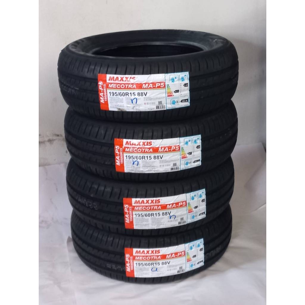 ยาง MAXXIS MA-P5 Size 195/60R15 ยางนอก 4 เส้น ราคาสุดคุ้ม (ขอบ15) ยางใหม่ จำนวน 4 เส้น แถมจุ๊กยาง 4ต