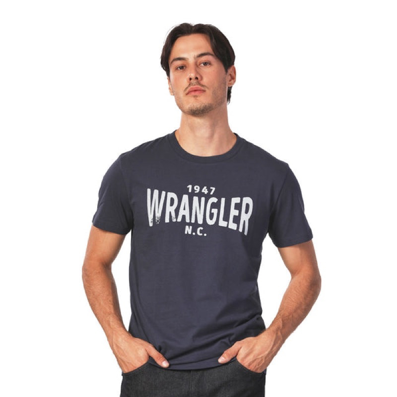 เสื้อยืดแขนสั้นผู้ชายWrangler แบรนด์แท้100%จากShop ป้ายเต็ม990.-ไซด์ S อก38,M อก40,L อก42,XL อก44