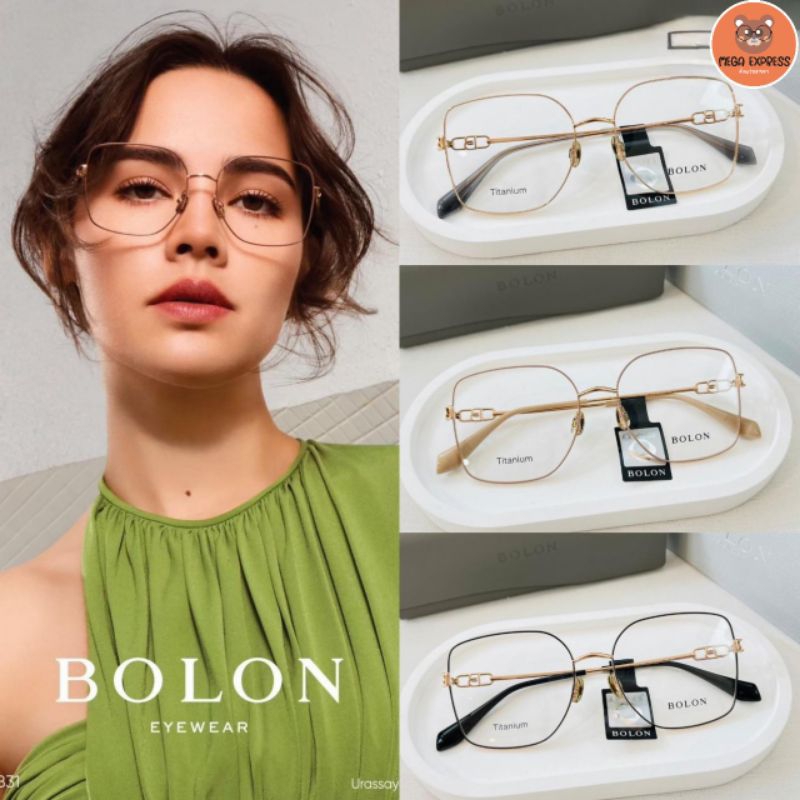 กรอบแว่นตาผู้หญิง TITANIUM BOLON BA7039 แท้ พร้อมเลนส์ ตัดแว่นสายตาสั้น ยาว แว่นกรองแสง บลูบล็อก ออโ