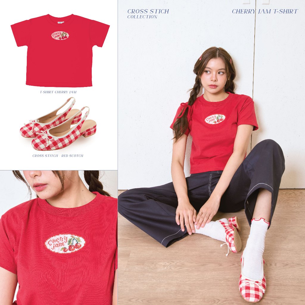 Cherry jam T-shrit (790.-) 🍒 งานปัก