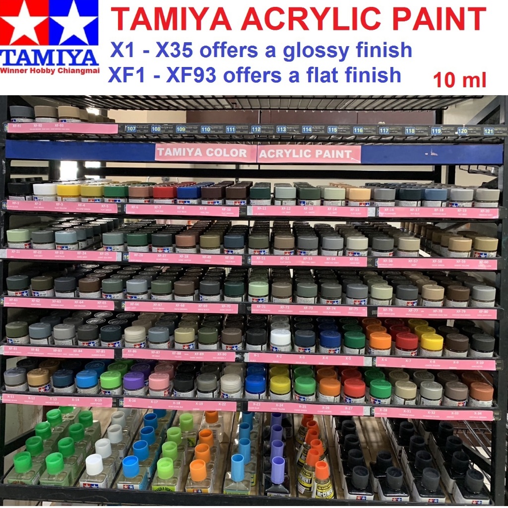 สี Acrylic สูตรน้ำ TAMIYA X1 - X35 , XF1 - XF88