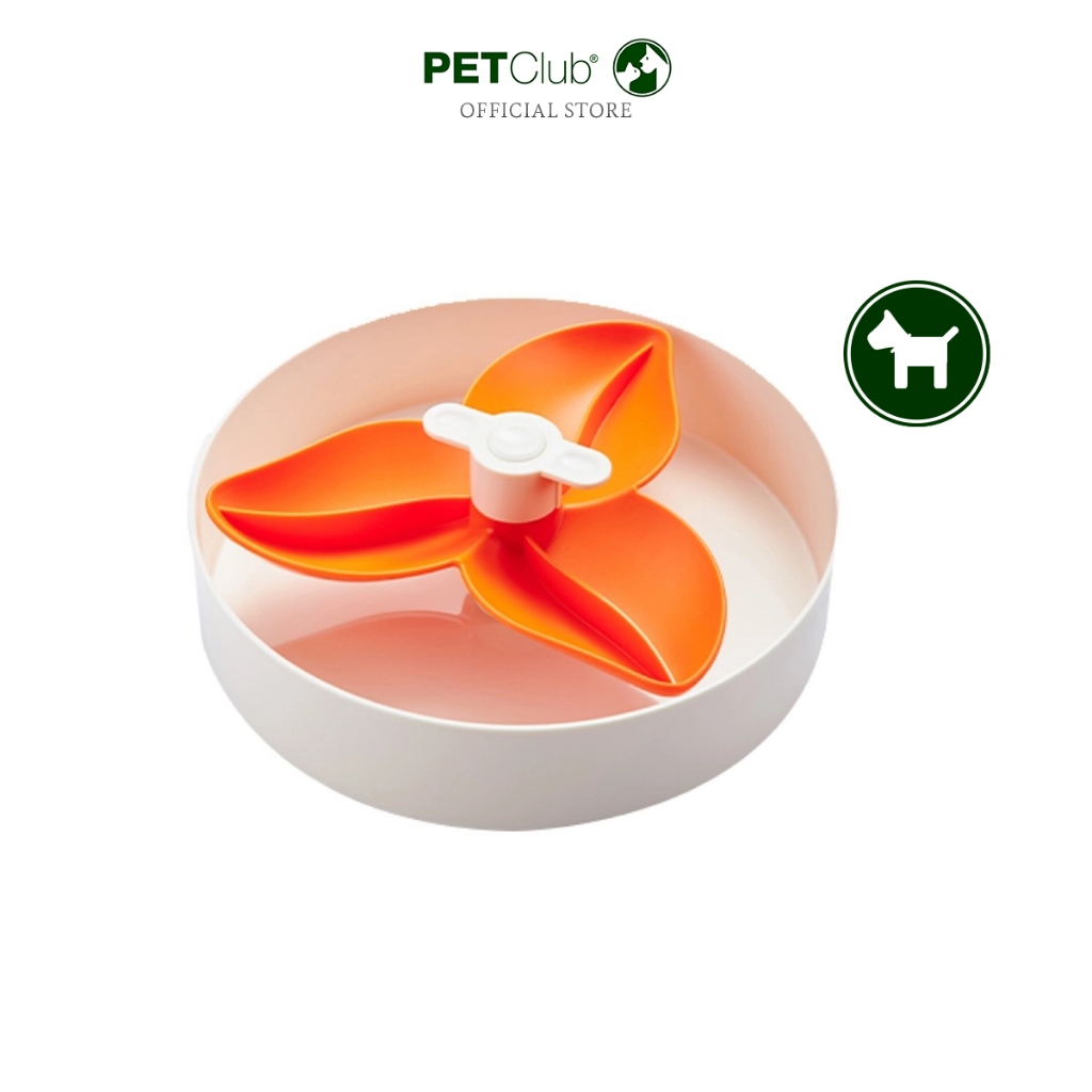 [PETClub] PetDreamHouse SPIN - ชามข้าว Interactive และ Slow Feeder รุ่น Bougainvillea สีส้ม