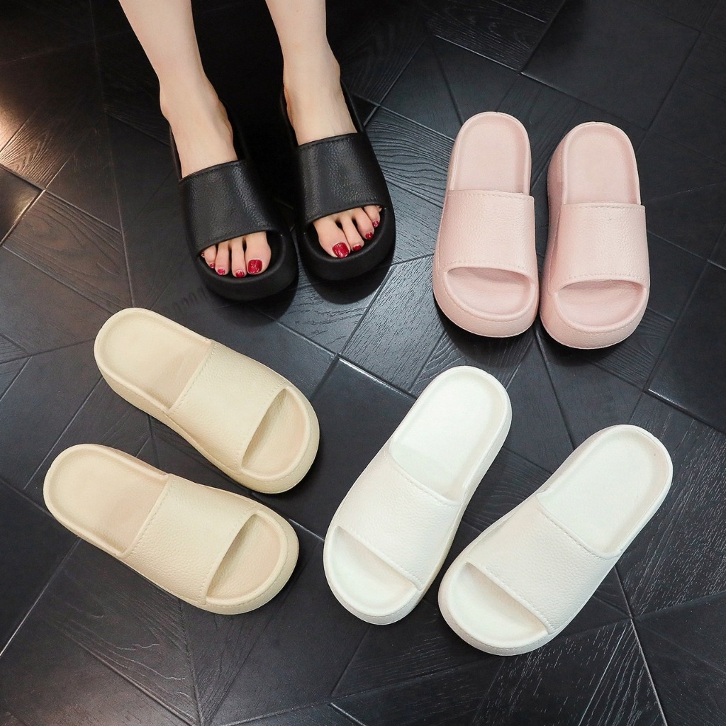 N04 รองเท้าแฟชั่นผู้หญิง ความสูง 4 ซม. วัสดุยาง pvc แข็งแรงทนทาน  พื้นนุ่มนิ่ม ใส่บายเท้ามากๆ รองเท้าราคาถูก ราคาขายส่ง