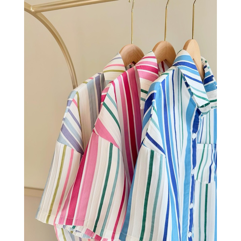 Seeing.style | Zister shirt เชิ้ตแขนสั้น เนื้อผ้าอัดลาย ราคา ถูกที่สุด ดีลบีเคเค แกลเลอรีภาพที่ 3