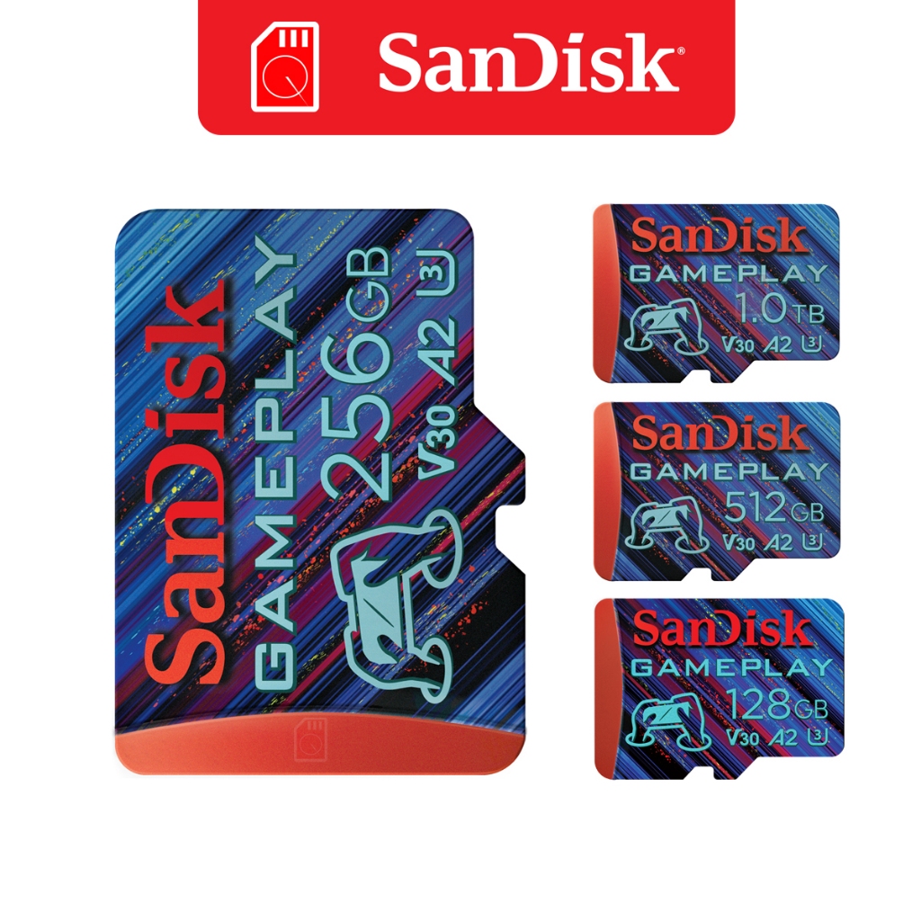 SanDisk Extreme GamePlay microSD card 256GB 512GB 1TB (SDSQXAV, GamePlay) Nintendo Switch เกมส์