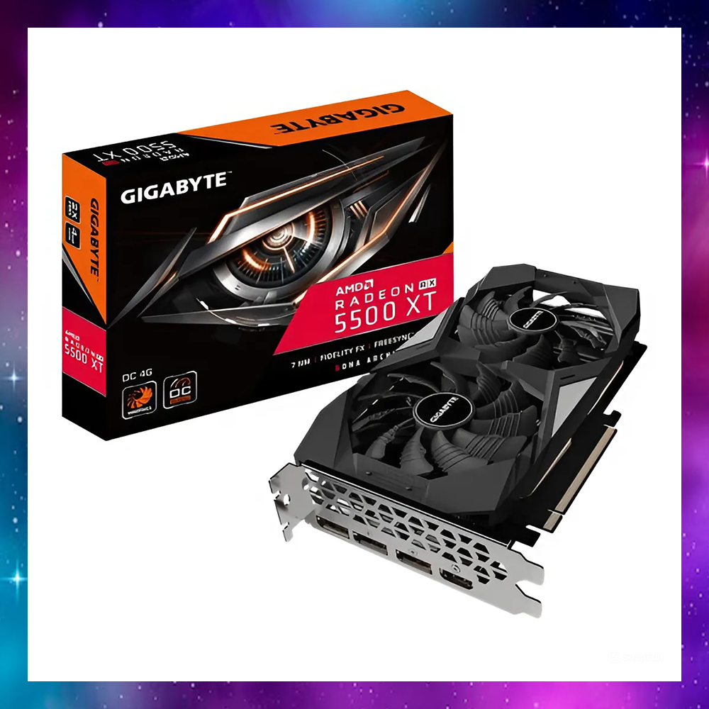 VGA (การ์ดแสดงผล) GIGABYTE RADEON RX5500XT 5500 XT 5500XT OC 4G - 4GB GDDR6 ใช้งานปกติ