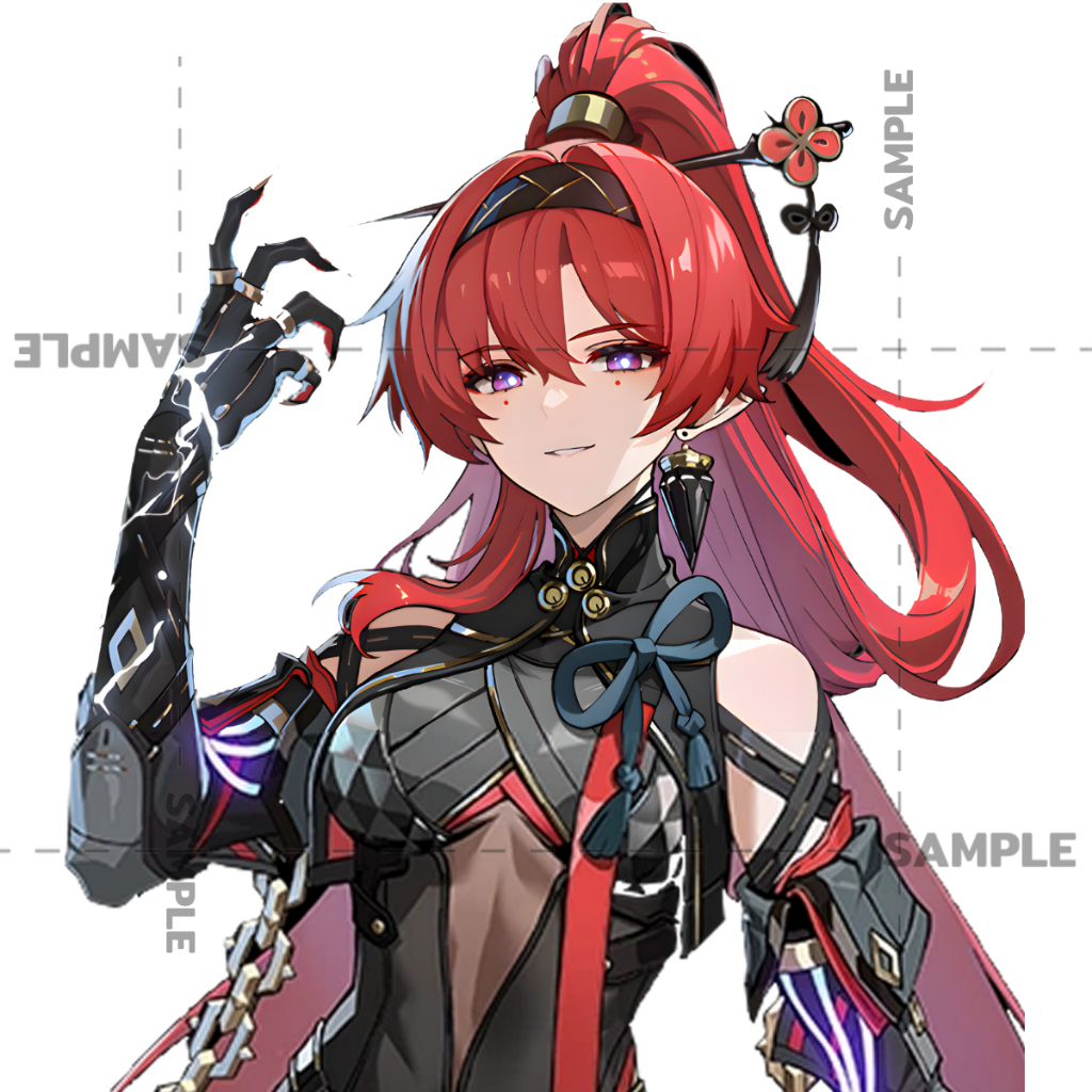 Yinlin Wuthering waves สติ๊กเกอร์ 2 แผ่น Wuthering waves Game Yinlin Stickers