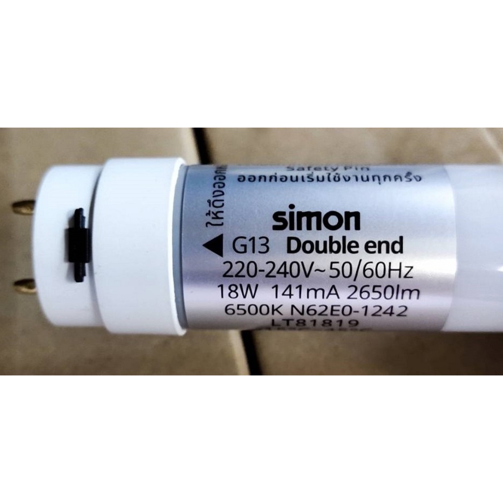 LED T8 HE Double End 18W 6500K 2650lm SIMON