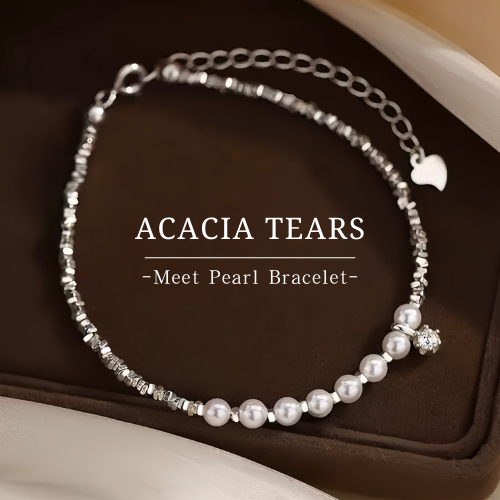 MEET💕พร้อมส่ง กำไลเงิน Acacia tears สร้อยข้อมือปรับได้ กำไลแฟชั่น กำไลข้อมือเงินแท้ สร้อยข้อมือสวยๆ