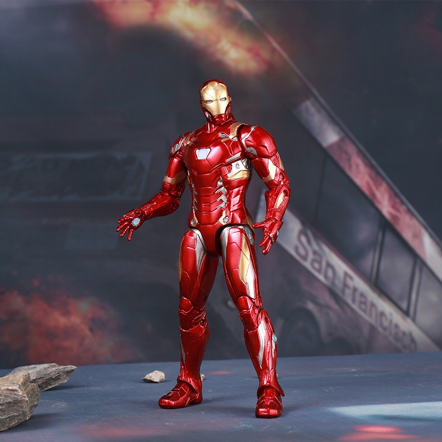 (ลิขสิทธิ์แท้) Iron Man MK85 with Plastic Holder--New Package (7 นิ้ว) รุ่น 1911-02 จาก ZD TOYS MARV