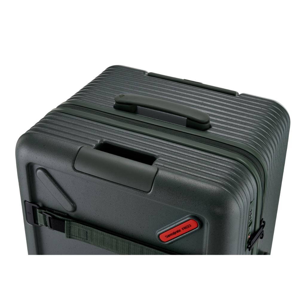 SAMSONITE  RED กระเป๋าเดินทางล้อลากทรงTRUNK รุ่น TOIIS XP ขนาด 27 นิ้ว HARDSIDE SPINNER 74/27 EXP