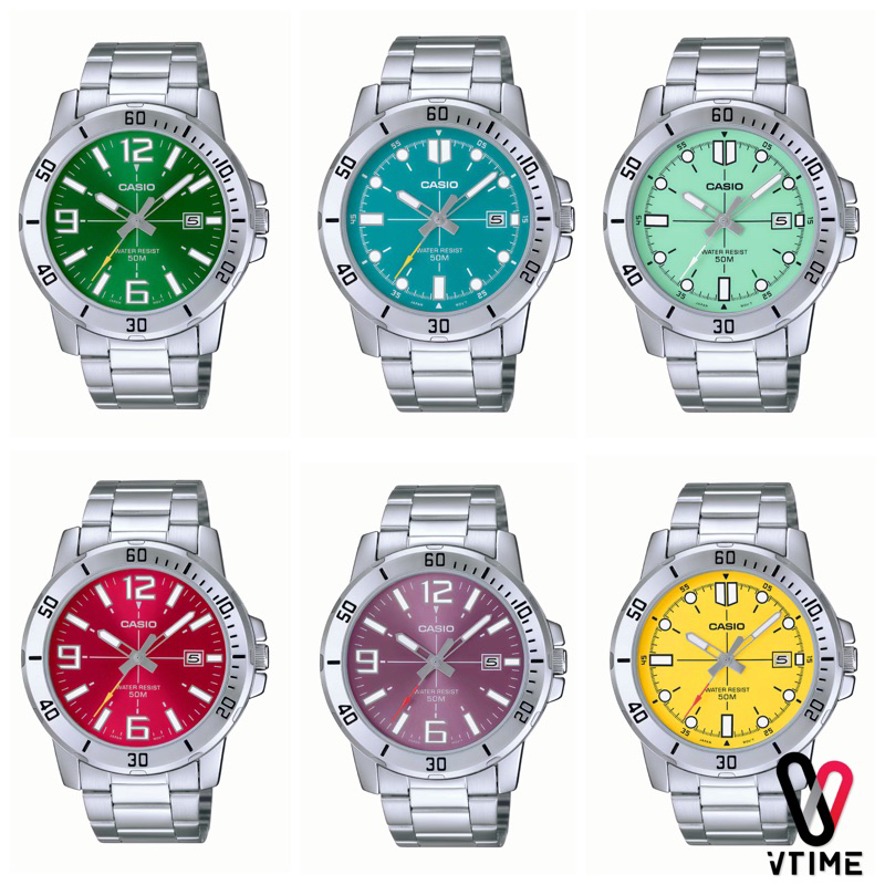 CASIO นาฬิกาผู้ชาย MTP-VD01D-3B | MTPVD01D-3E1 | MTP-VD01D-3E2 | MTP-VD01D-4B | MTP-VD01D-9E | MTP-V
