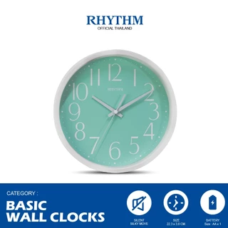 RHYTHM นาฬิกาแขวนผนัง ขอบพลาสติก หน้าปัดสี 22.3 ซม. ดีไซน์มินิมอล - CMG625NR