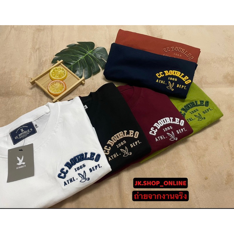 เสื้อยืดแขนสั้น CC-OO (ปักอกเล็ก) ใส่ได้ทั้งชายและหญิง S M L XL