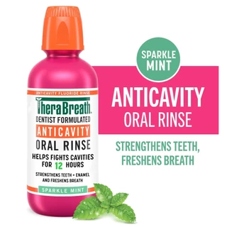 น้ำยาบ้วนปาก TheraBreath, Fresh Breath, Oral Rinse, Mild Mint, 16 fl oz (473 ml)