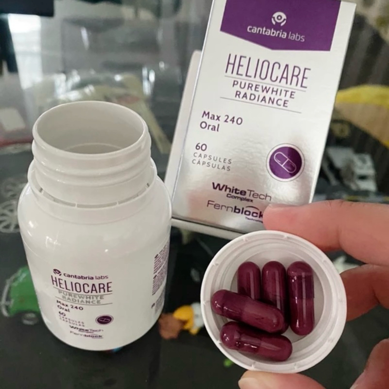 วิตามินกันแดด Heliocare PureWhite Radiance Max 240 เฮลิโอแคร์ เพียวไวท์ [กันแดดแบบกิน]