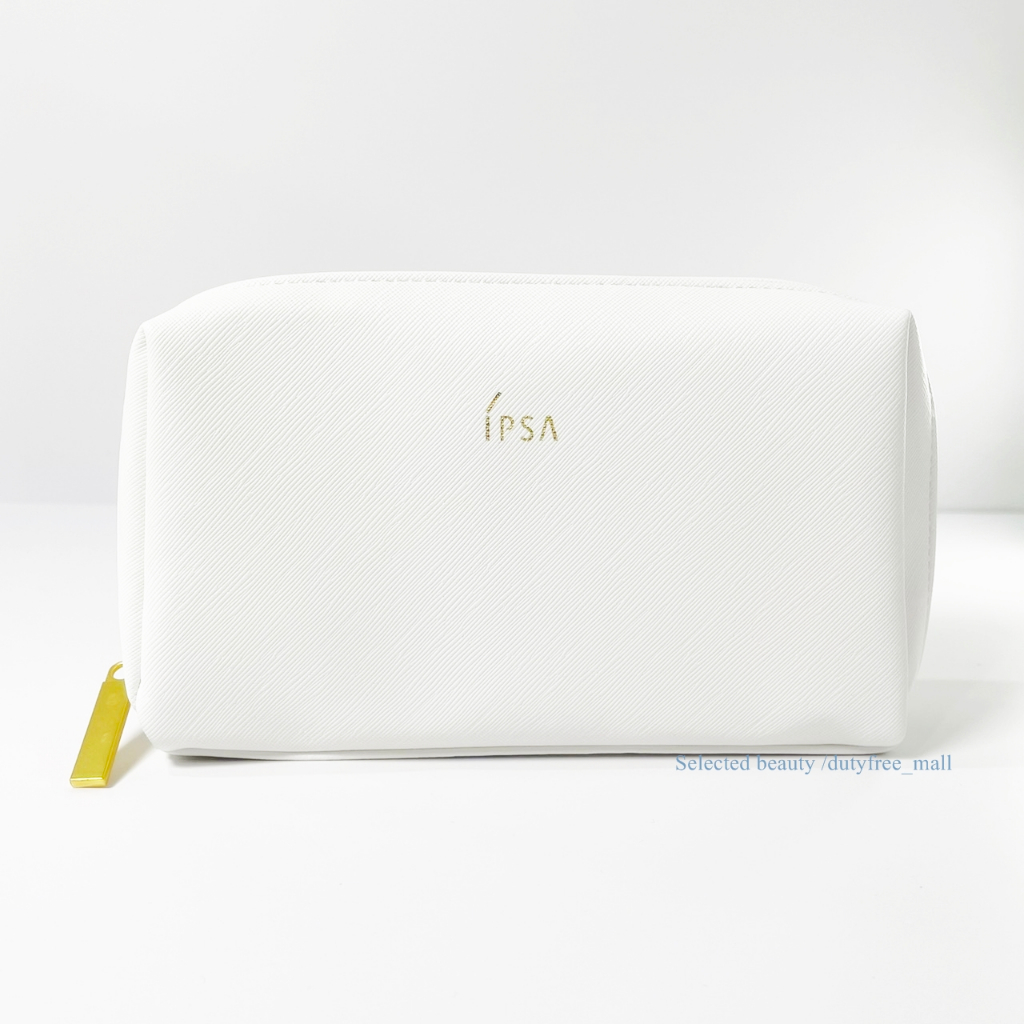 ipsa original pouch กระเป๋าเครื่องสำอางค์สีขาว