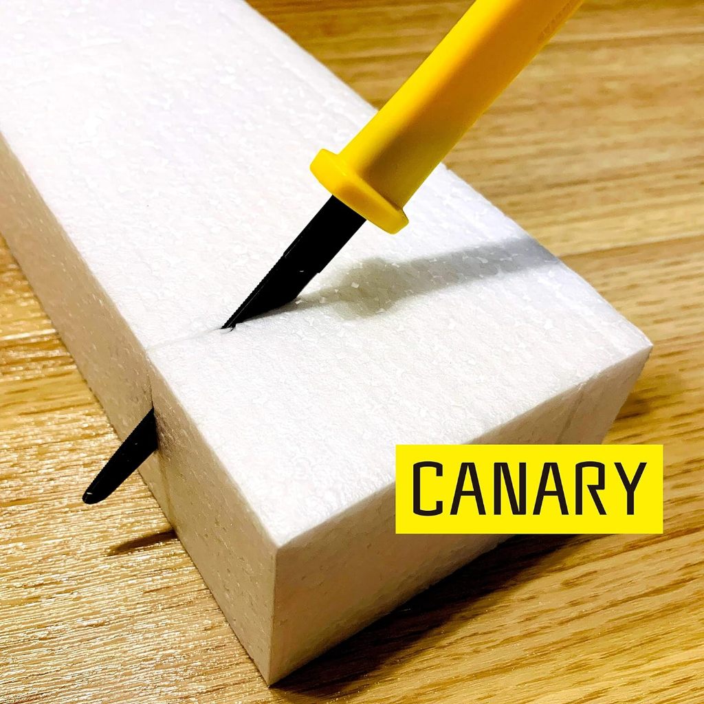 มีด คัตเตอร์ ญี่ปุ่น ที่ตัดกล่อง กล่องกระดาษ ที่ตัดเทป PP แท่นตัดเทป เปิด กล่อง CANARY Safety Box Cutter / Ichinen ราคา ถูกที่สุด ดีลบีเคเค แกลเลอรีภาพที่ 8