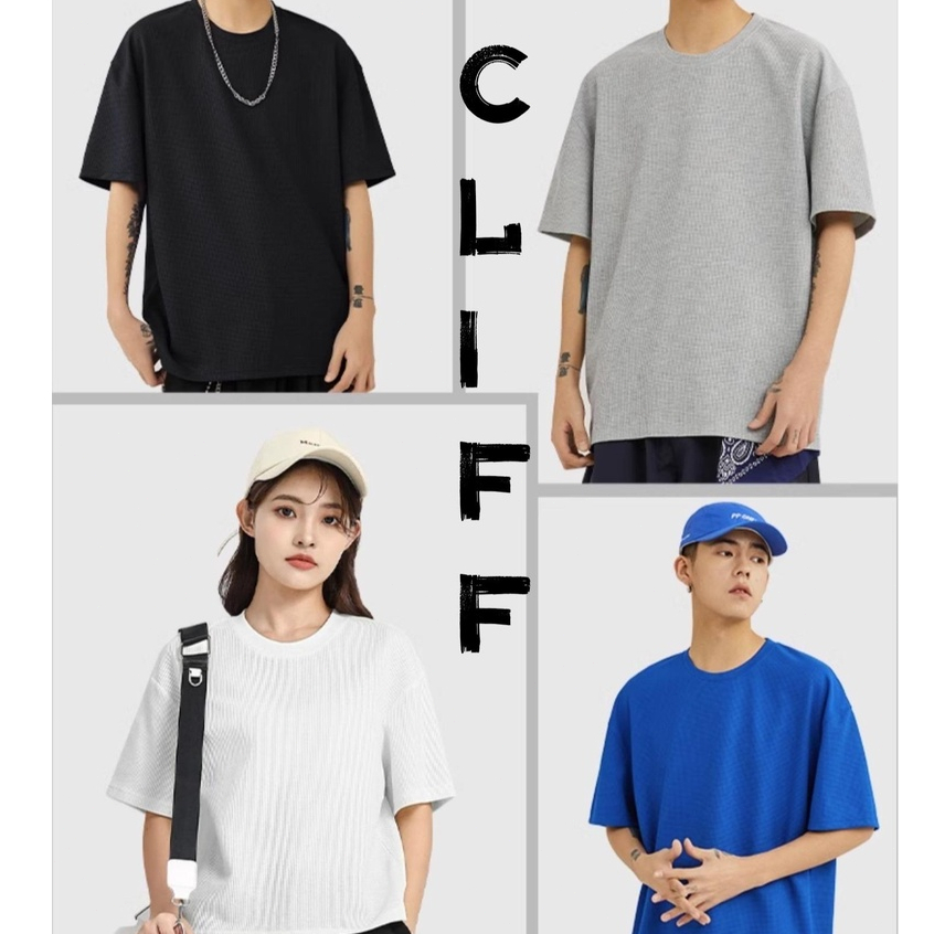 CLIFF ผู้ชาย เสื้อยืด เวลาว่าง คอกลม หลายสี Casual Crew Neck Plain T-shirts