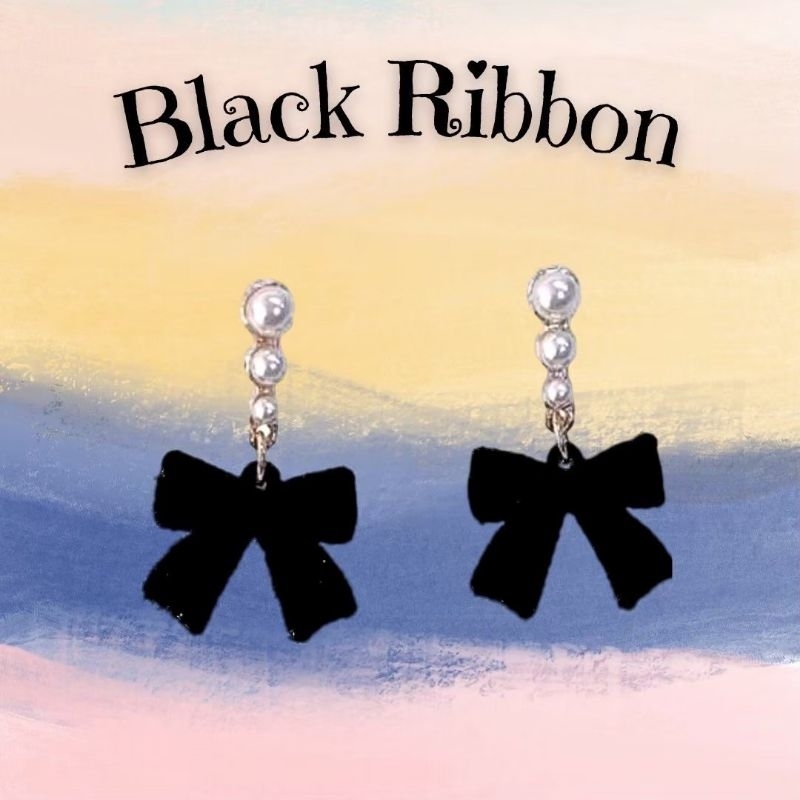 ต่างหูรุ่น Black Ribbon