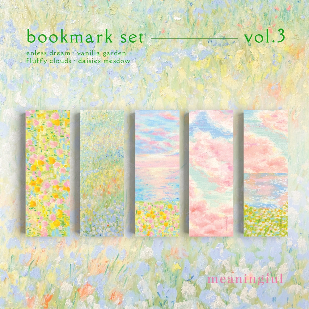 Bookmark set vol.3 ที่คั่นหนังสือ เซต 5 ชิ้น | Meaningful painting bookmark 🌼🌸
