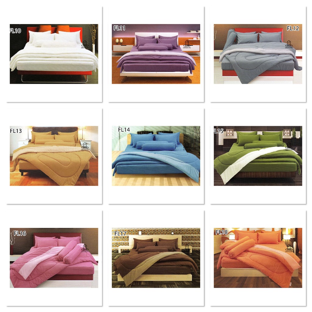 [สีเยอะมาก] Fair Lady ชุดผ้าปูที่นอน 3.5/5/6 ฟุต (ไม่รวมผ้านวม) สีพื้น [15 สี] P.2