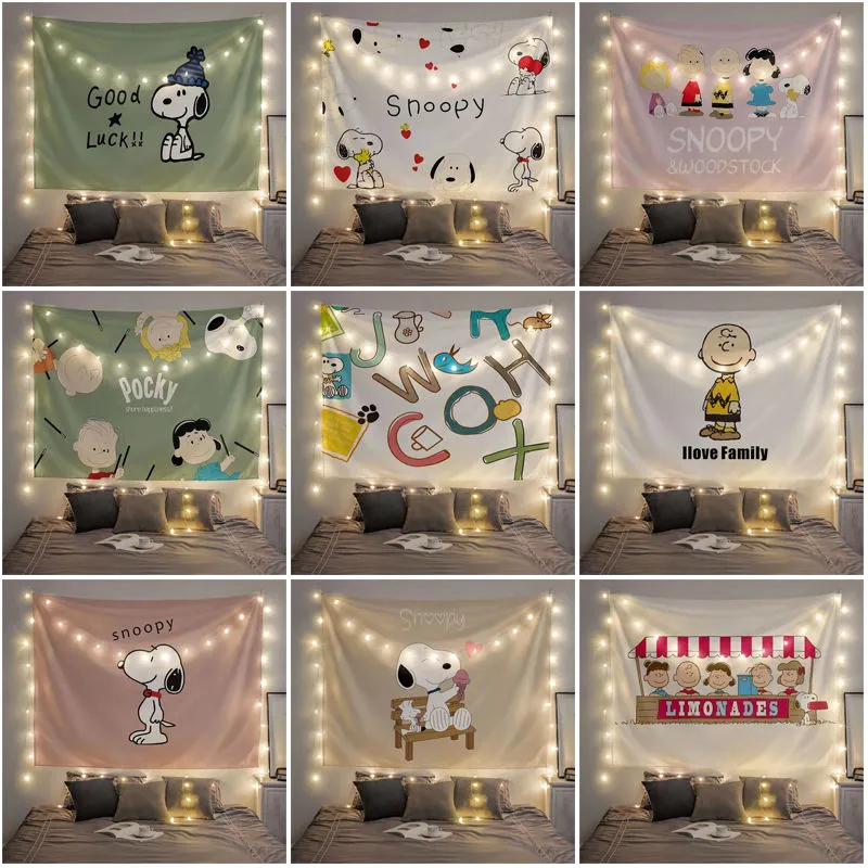 ผ้าแต่งห้องนอน วินเทจ ผ้าติด ผนัง เท่ๆ ผ้าตกแต่งผนัง Size 100*70/150*130/200*150cm
