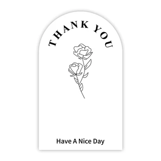 [พร้อมส่ง🇹🇭] สติ๊กเกอร์ "Thank you" on Curve ver.Mini ขนาด 5.4x9 ซม. (แพค 50 ดวง)