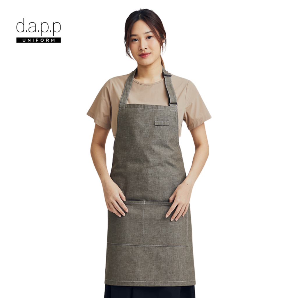 dapp Uniform ผ้ากันเปื้อน เต็มตัว คอมบินี่ Combini Bib Apron - Green Olive สีมะกอกเขียว (APNA3219DPS)