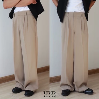 IBB STRAIGHT WIDE PLANTS กางเกงสแล็คขากระบอกใหญ่เนื้อผ้าพริ้ว