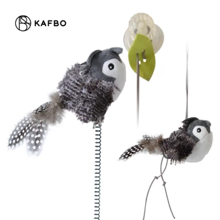 KAFBO Singing Cuties นกจ๊ะจ๋า เลียนแบบนกจริง ของเล่นแมว พร้อมจุกติดกระจก+ยางยืด ตุ๊กตาแคทนิป