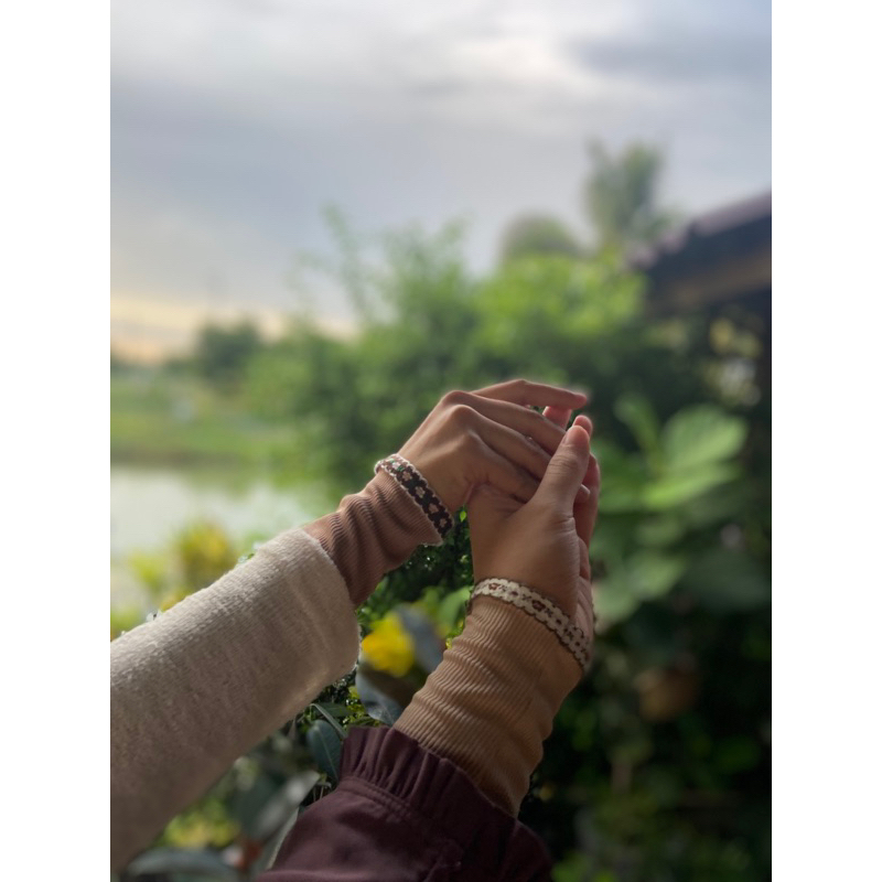 ปลอกแขน🍃Armband (รุ่น Zinnia คอลฯใหม่)แบบยาวปกติครึ่งแขน34cm(เหนือศอกเล็กน้อย)