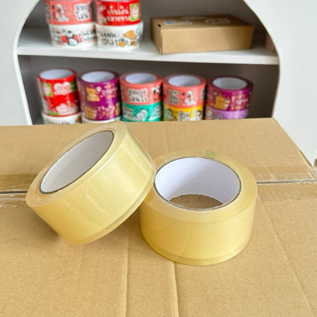 เทปไร้เสียง 2นิ้ว ยาว50หลา Pupa tape สีใส สีชา