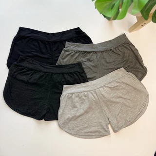 กางเกงขาสั้นเว้า สายฝอ ผ้าเรยอน นุ่มเด้งยืด ใส่ออกกำลังกาย 22-30 พร้อมส่งจากไทย